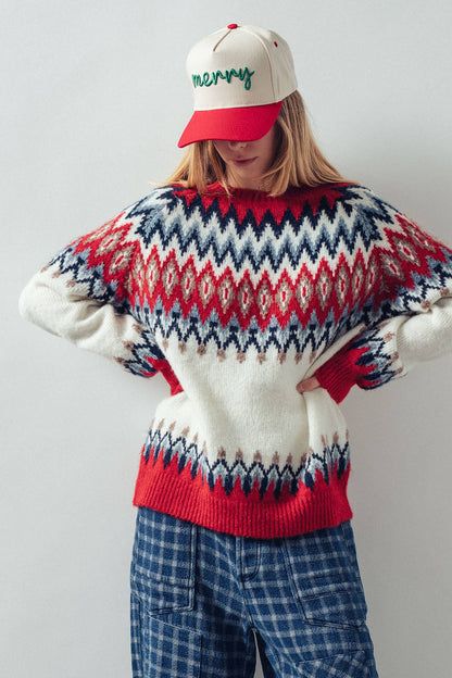 Fair Isle Wool Blend Sweater