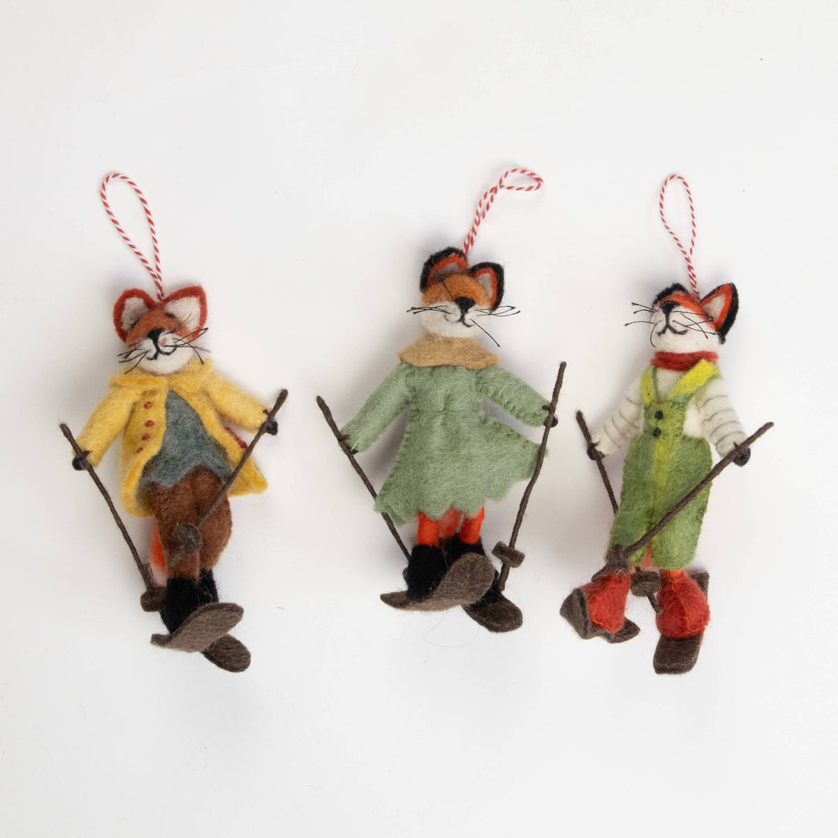 Ornament Fox on Skis