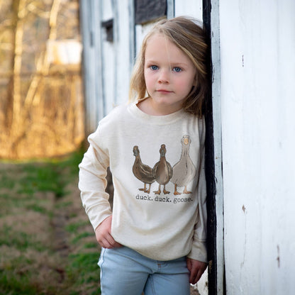 "Duck Duck Goose" Kids Long Sleeve T-Shirt