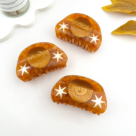 Sun Queen Acetate Hair Claw Clip