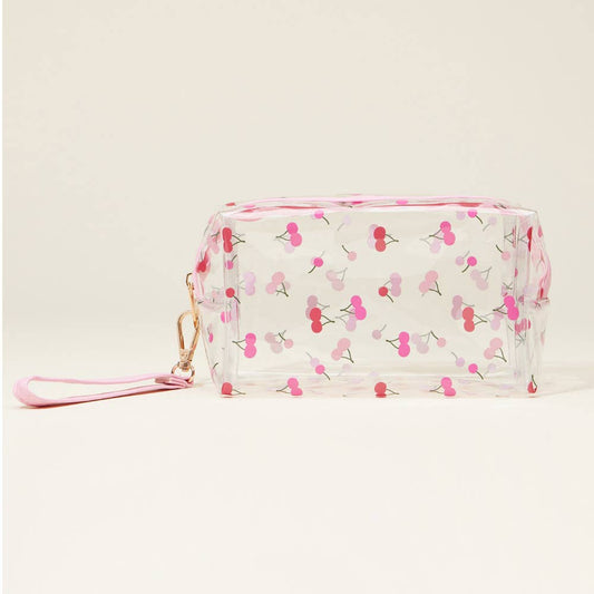 Cherry Transparent Cosmetic Pouch