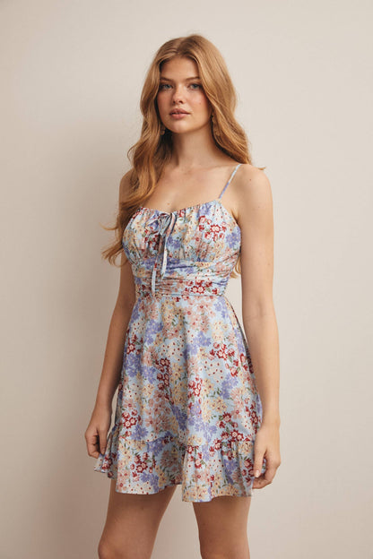 Floral Ruffle Mini Dress