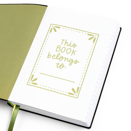 Green Floral 5x7 Lined Softcover Book Journal