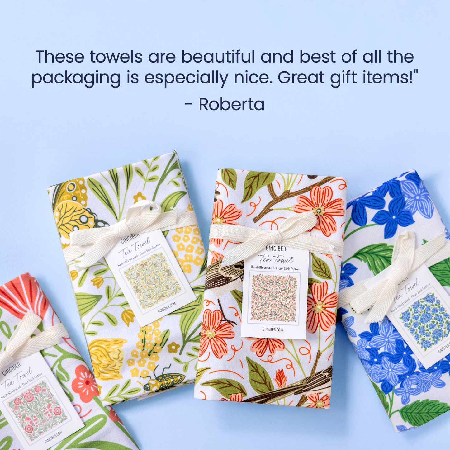 Zinnia Tea Towel - Spring Floral