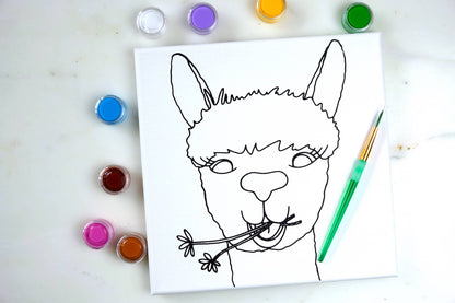 Canvas Painting Kit - Alpaca