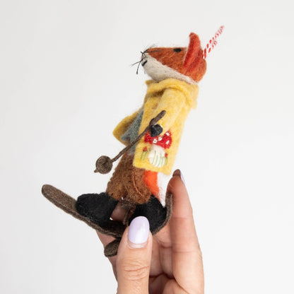 Ornament Fox on Skis