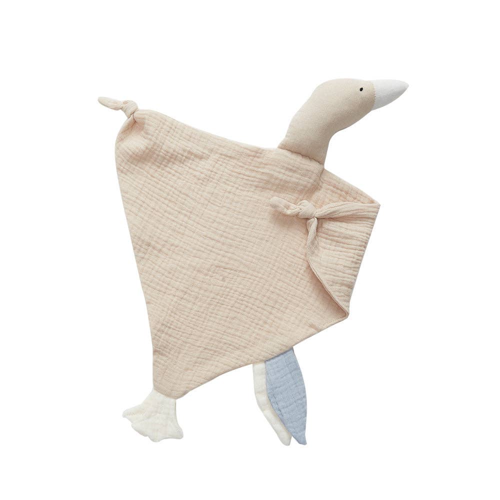 Baby Goose Cartoon Muslin Comfort Blanket Soft Plush Toy