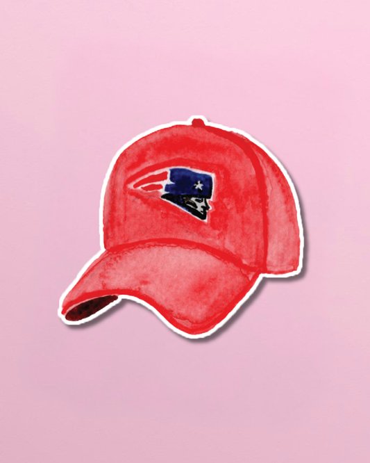 New England Patriots Hat Sticker