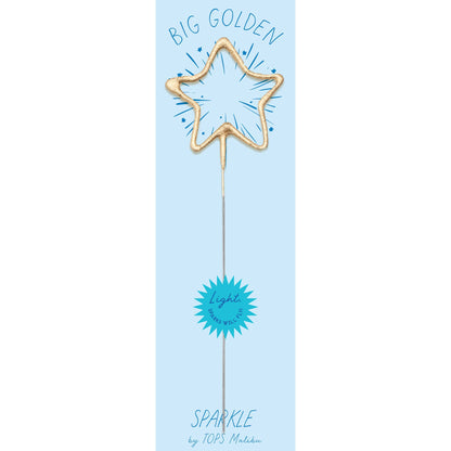 Big 8" Gold Star Sparkler Wand - "Big Golden" - Asst Colors