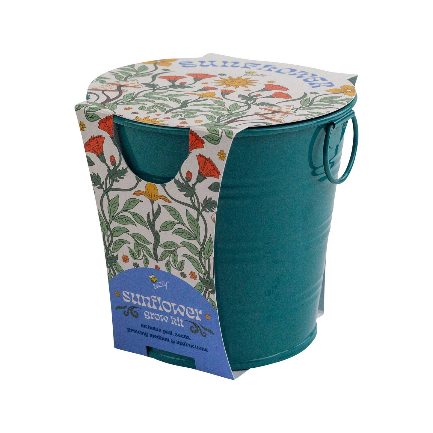 Sunflower Kit: Painted Flower Grow Pail