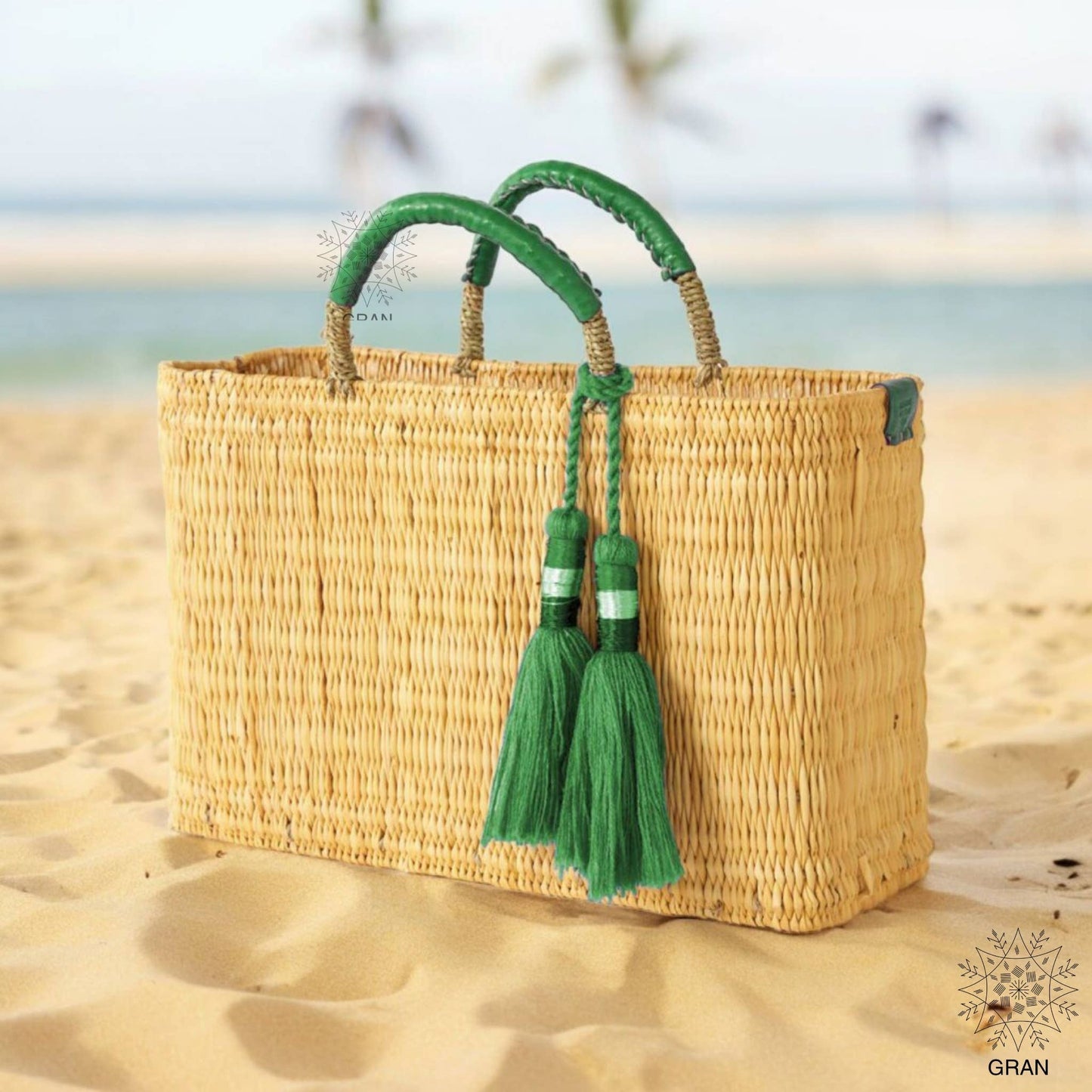 Handwoven Market Reed Storage, Palm Leaf Storage Baskets.
