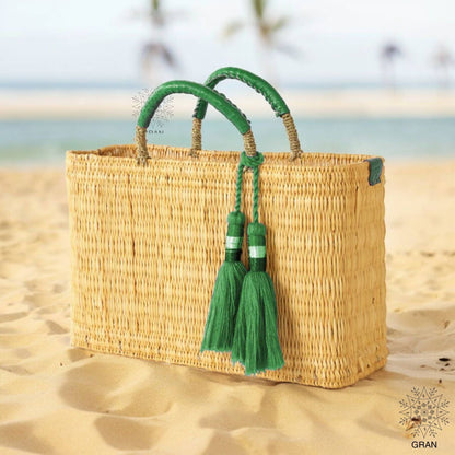 Handwoven Market Reed Storage, Palm Leaf Storage Baskets.