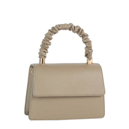 Scrunch Handle Structured Flap Bag