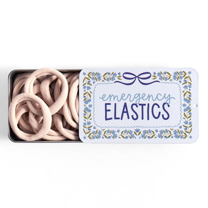 Emergency Elastics Travel Tin with 20 Hair Ties