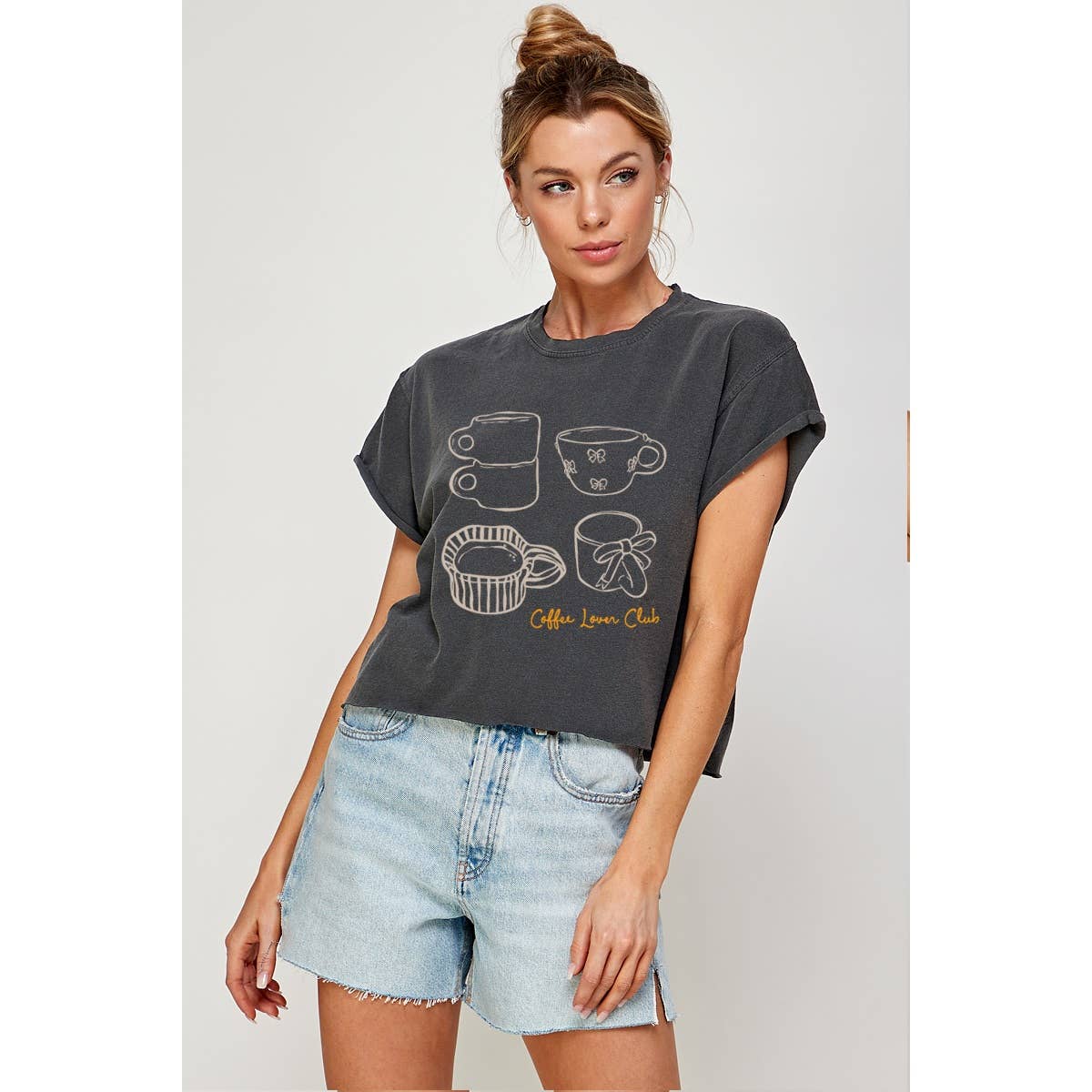 Coffee Lover Club Graphic Crop Top