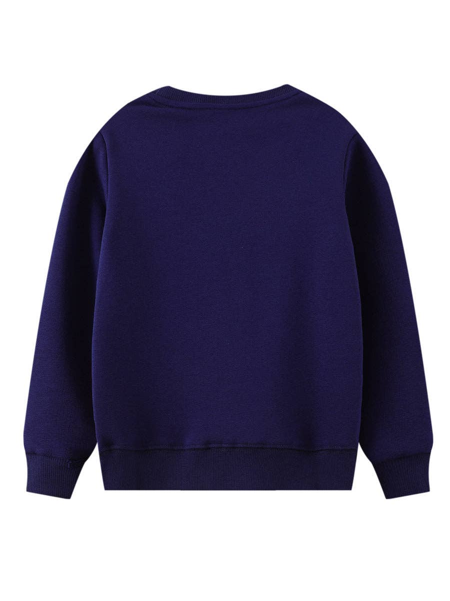 Kids Cartoon Sweatshirt Soft Cotton Casual Fall Top
