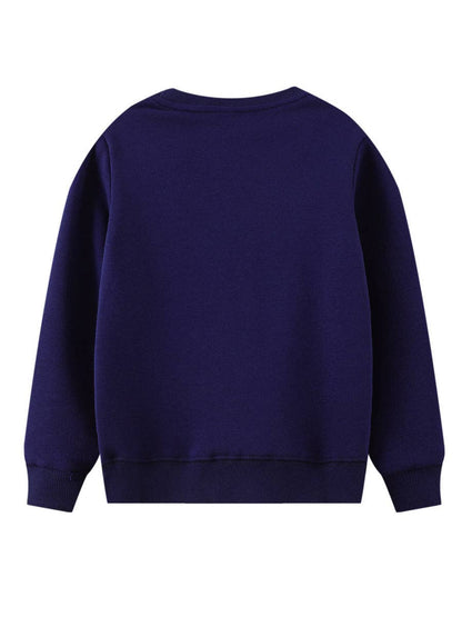 Kids Cartoon Sweatshirt Soft Cotton Casual Fall Top