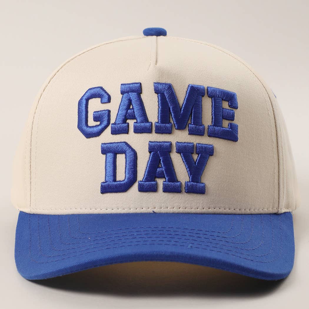 Blue GAME DAY Embroidered Two-Tone Trucker Hat