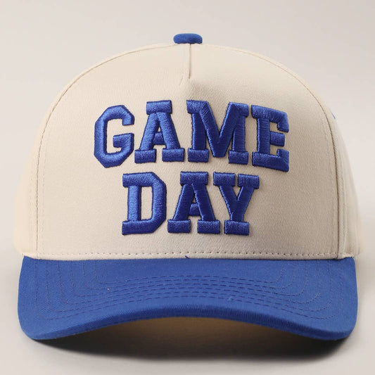 Blue GAME DAY Embroidered Two-Tone Trucker Hat