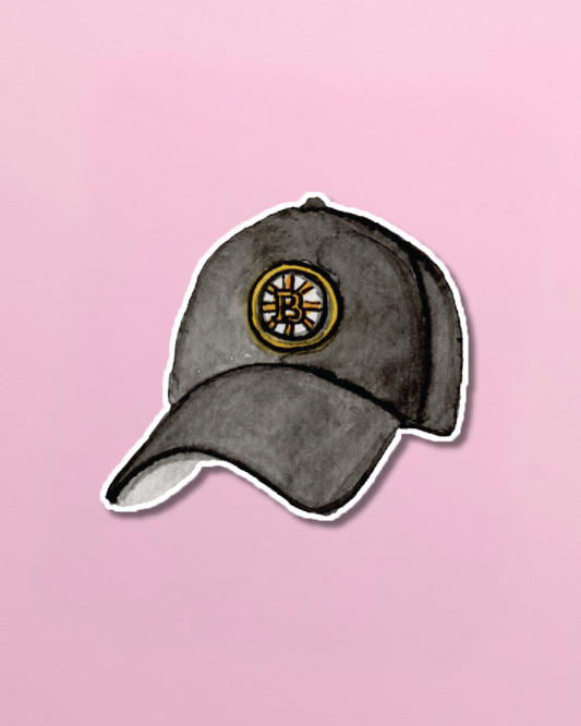 Boston Bruins Hat Sticker