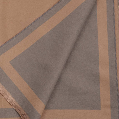 Reversible Oversized Border Cashmere Feel Shawl