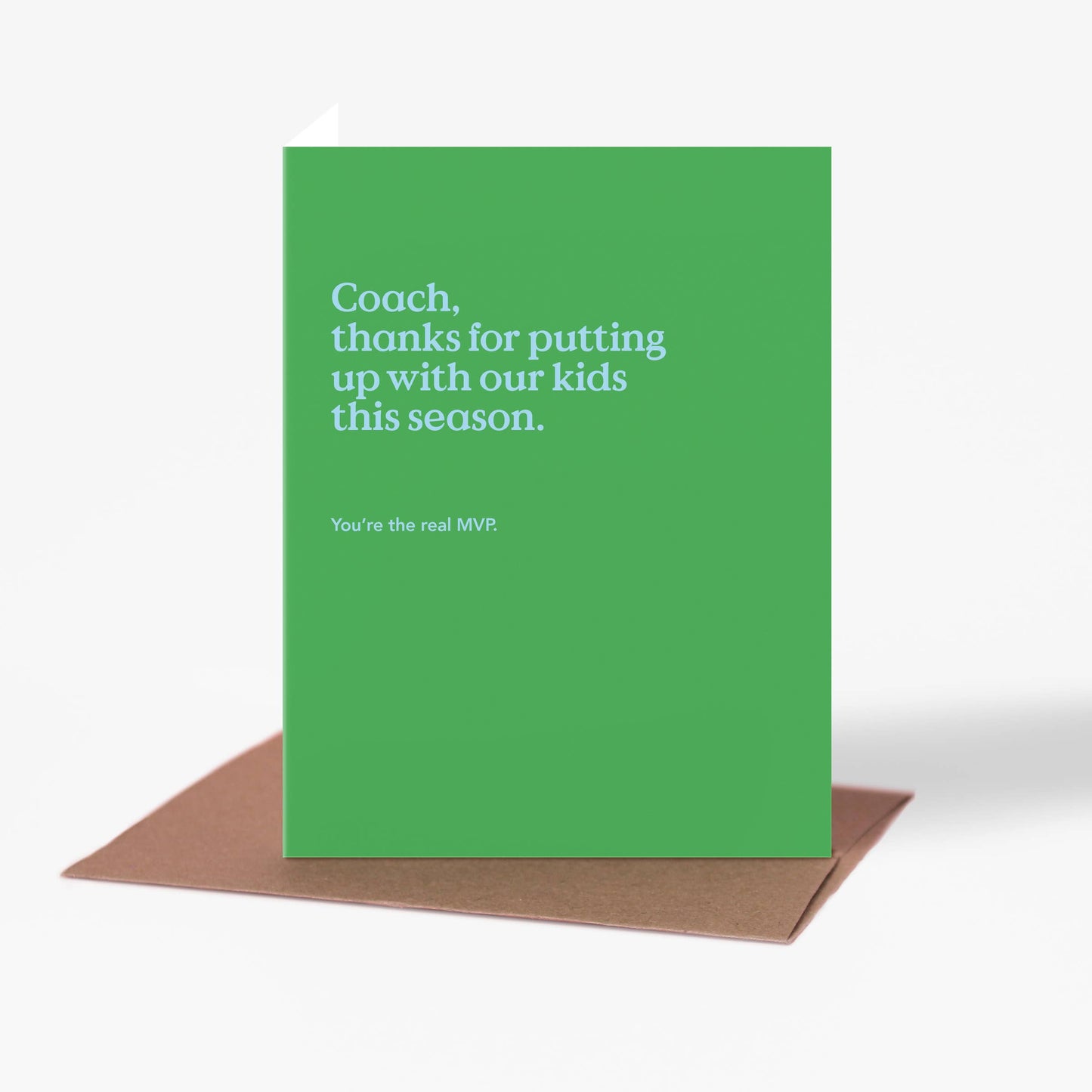 The Real MVP Coach Thank You Card