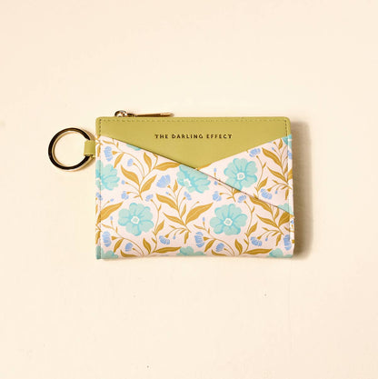 Luxe Pocket Wallet–Poppin' Petals Aqua