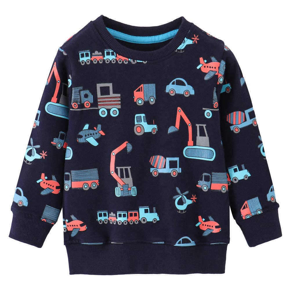 Children's Cartoon Sweatshirt Soft Cotton Long Sleeve Top