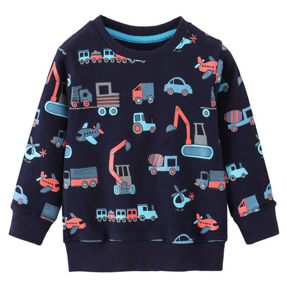 Children's Cartoon Sweatshirt Soft Cotton Long Sleeve Top