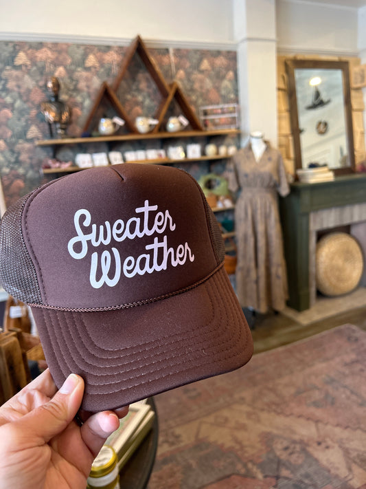 Fall Sweater Weather Trucker Hat Cap