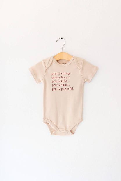 Pretty Brave baby onesie, baby clothes, girls onesie, gift