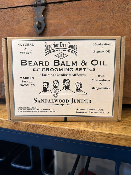 Beard Balm & Oil Set | Handcrafted | Natural | Sandalwood