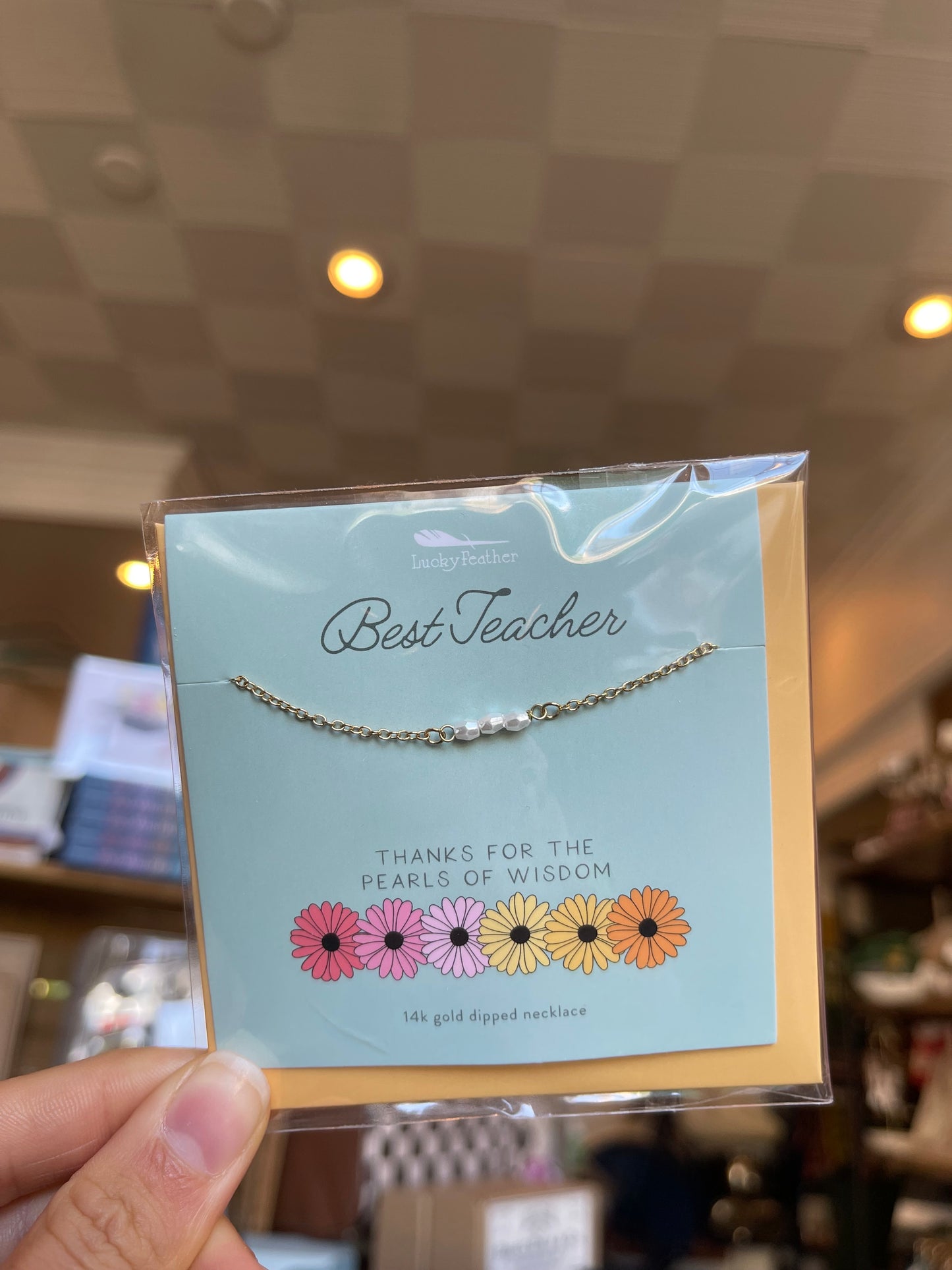Best Teacher 14k Gold Dipped Necklace