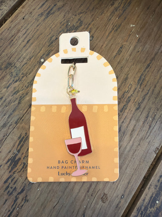 Enamel Bag Charm - Wine