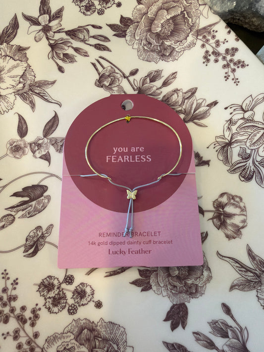 Reminder Bracelet - Fearless (butterfly) - Gold