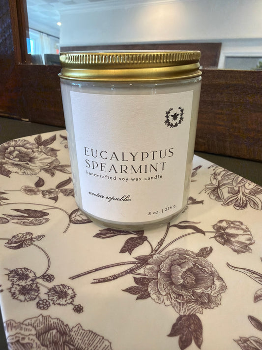 Eucalyptus + Spearmint : Jar Soy Candle