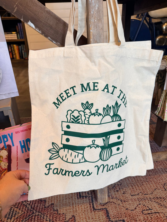 Meet Me At The Farmers Market Canvas Tote Bag