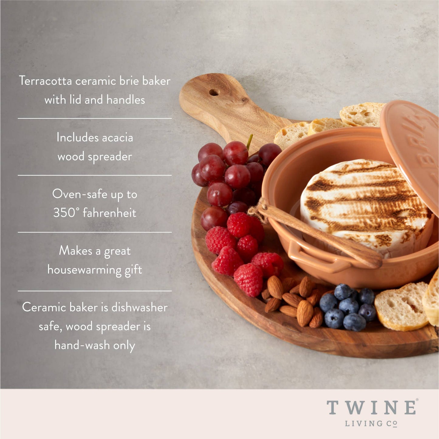 Terra Cotta Brie Baker