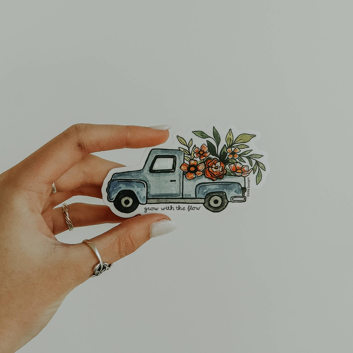 Flower Truck Vinyl Sticker