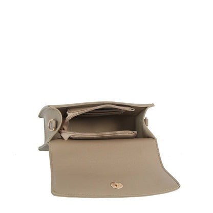 Scrunch Handle Structured Flap Bag