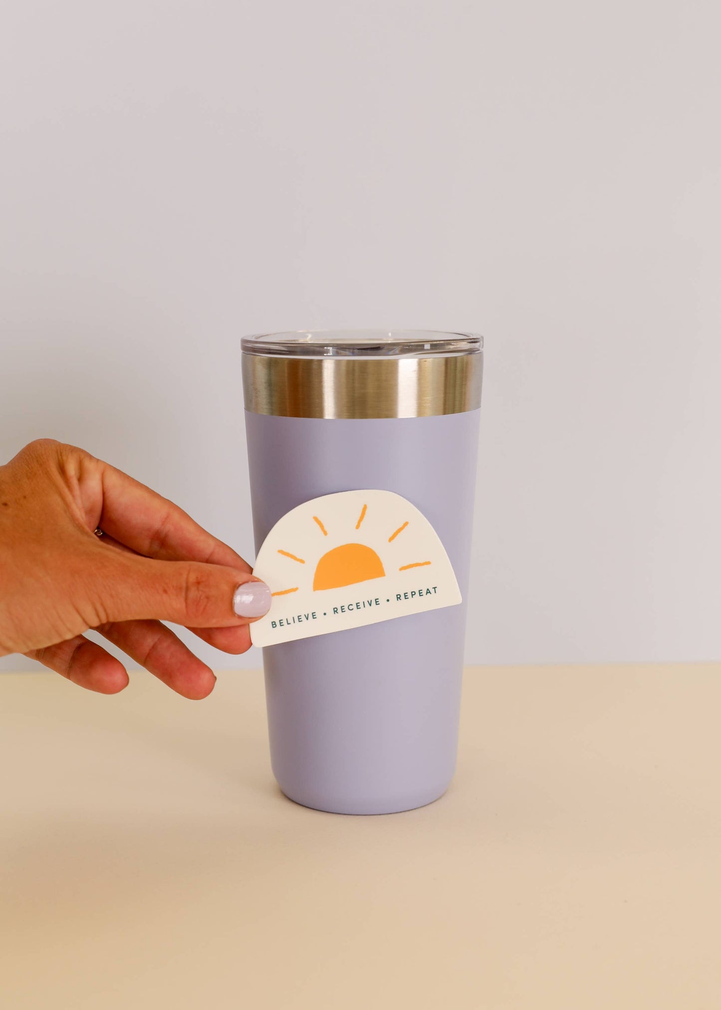 Sticker: Believe Receive Repeat Sun