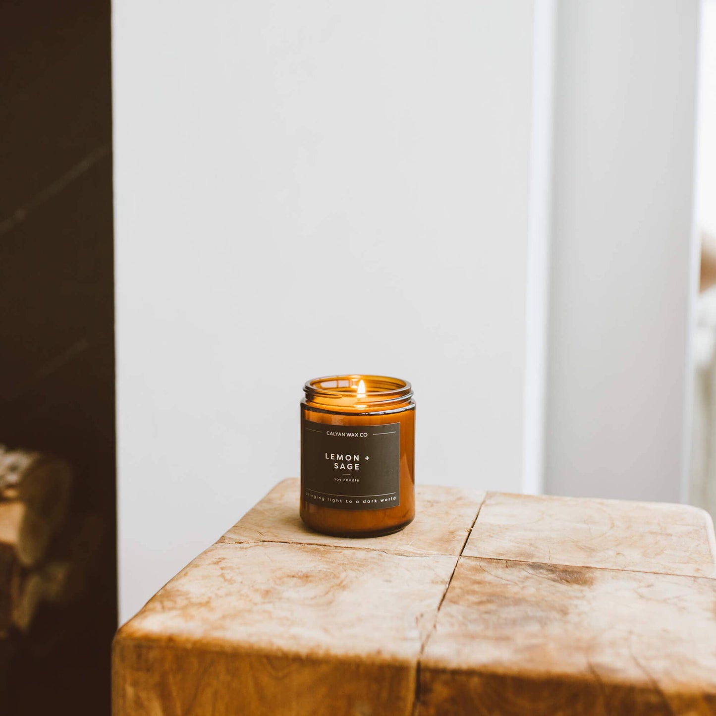 Lemon + Sage - Amber Jar Soy Candle