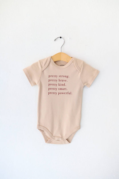 Pretty Brave baby onesie, baby clothes, girls onesie, gift