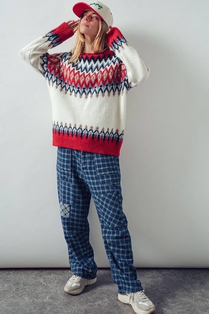Fair Isle Wool Blend Sweater