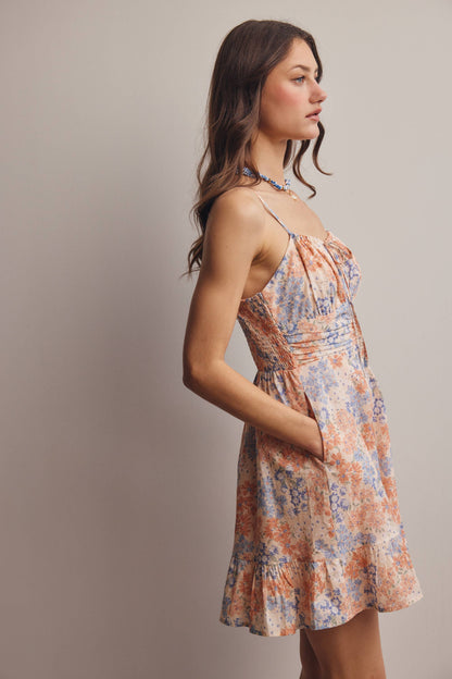 Floral Ruffle Mini Dress