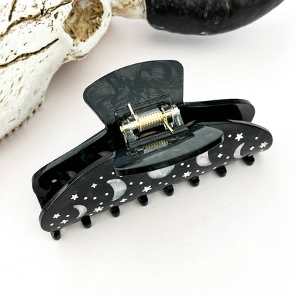 Night Sky Acetate Hair Claw Clip – Starry Galaxy Design