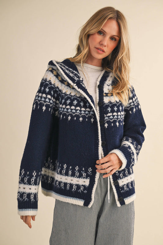 Nordic Soft Button Down Sweater