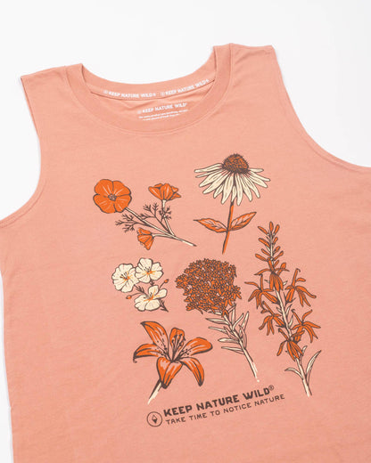 Nature Study Wildflowers Women's Muscle Tank | Canyon Rose