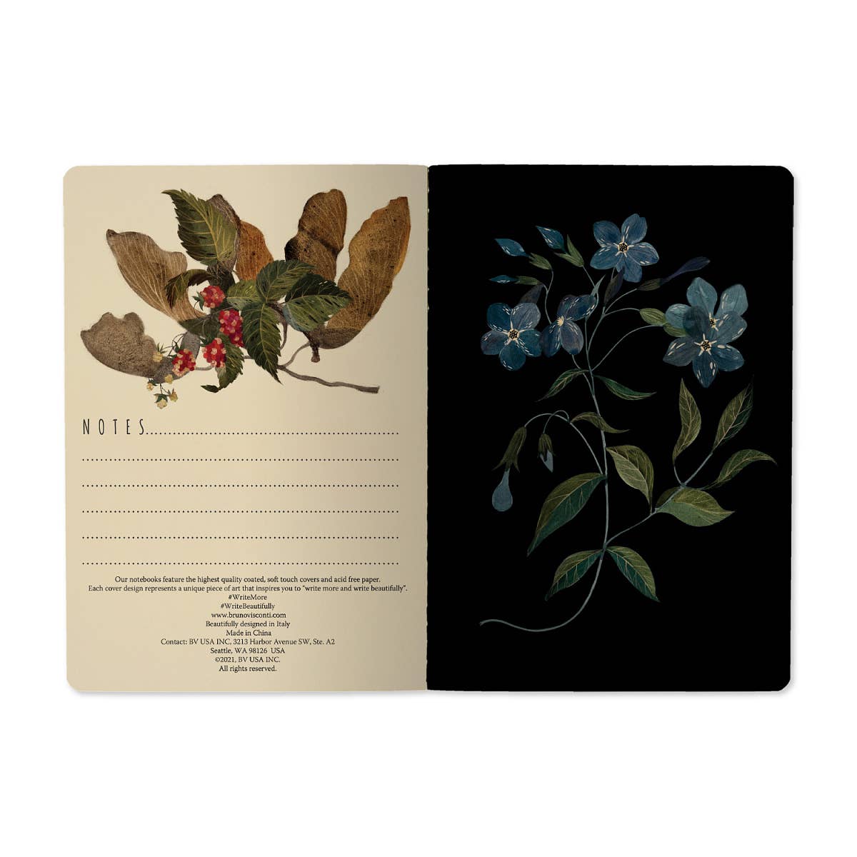 Forest Flowers Passport Notebook