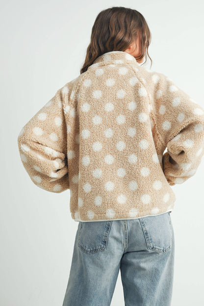 Fall Polka Dot Button Down Jacket